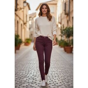 Buffalo David Bitton Hanna Women's Jeans, Purple Size 12 High-Rise Skinny